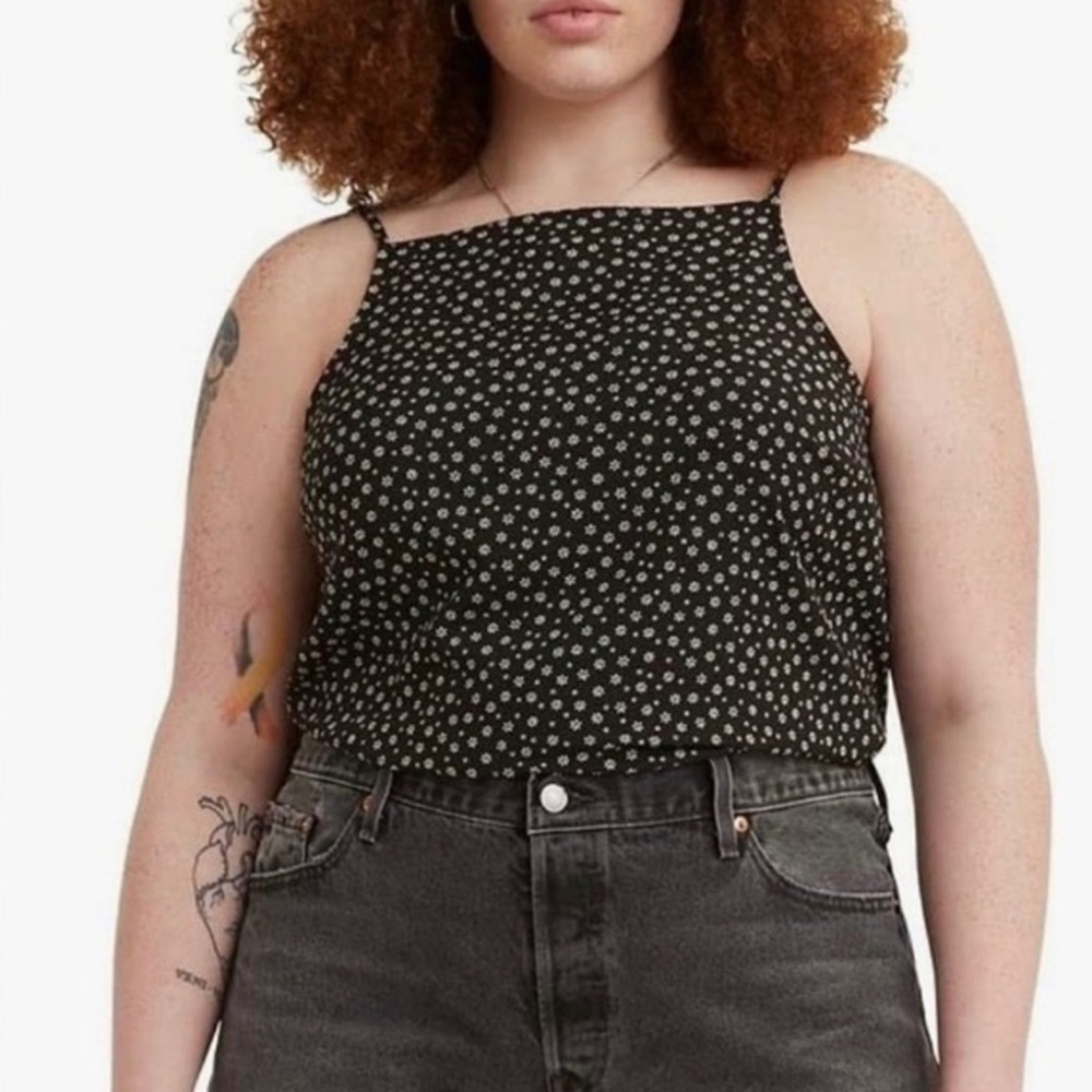 Levi’s Sleeveless Floral Top Black